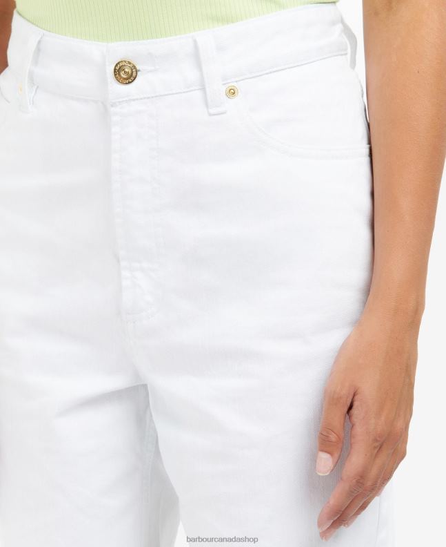 Barbour Clothing Women Classic White Galica Shorts 2BB2F1788