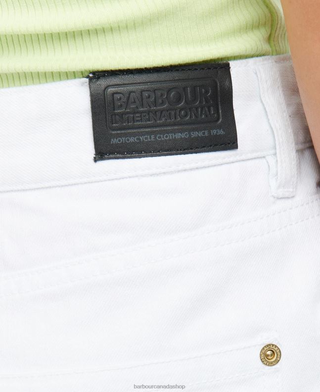 Barbour Clothing Women Classic White Galica Shorts 2BB2F1788