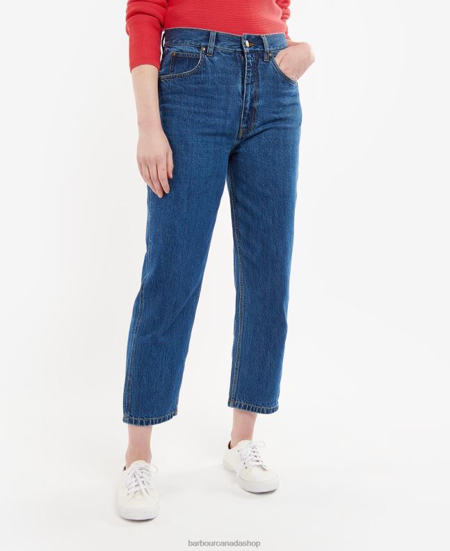 Barbour Clothing Women Ecru Westbury Barrel Leg Jeans 2BB2F1779