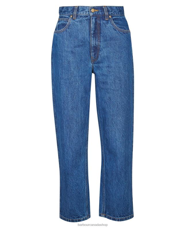 Barbour Clothing Women Ecru Westbury Barrel Leg Jeans 2BB2F1779