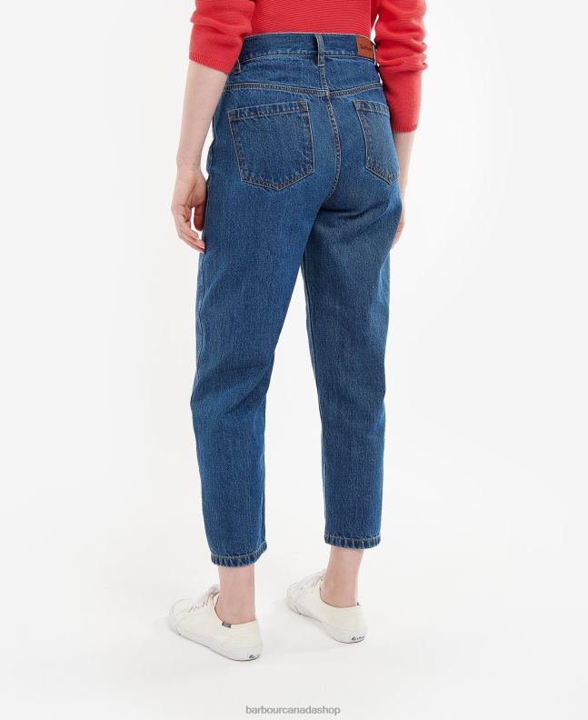 Barbour Clothing Women Ecru Westbury Barrel Leg Jeans 2BB2F1779