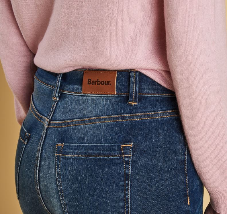 Barbour Clothing Women Worn Blue Essential Slim Jeans 2BB2F1772