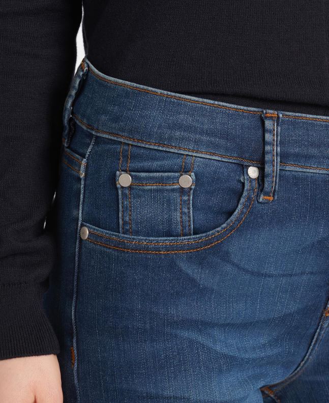 Barbour Clothing Women Worn Blue Essential Slim Jeans 2BB2F1772