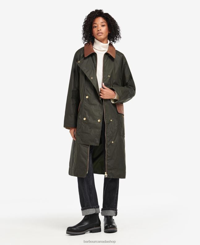 Barbour Clothing Women Archive Olive/Ancient Bearden Waxed Jacket 2BB2F1371
