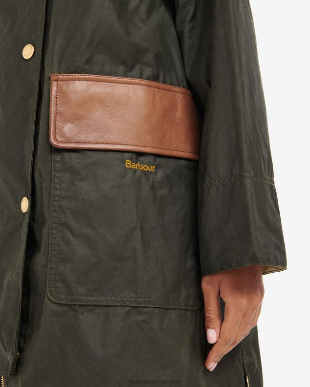Barbour Clothing Women Archive Olive/Ancient Bearden Waxed Jacket 2BB2F1371