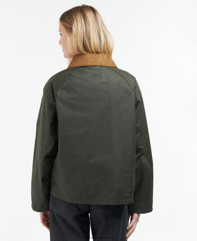 Barbour Clothing Women Archive Olive/Ancient Eddleston Waxed Jacket 2BB2F1367