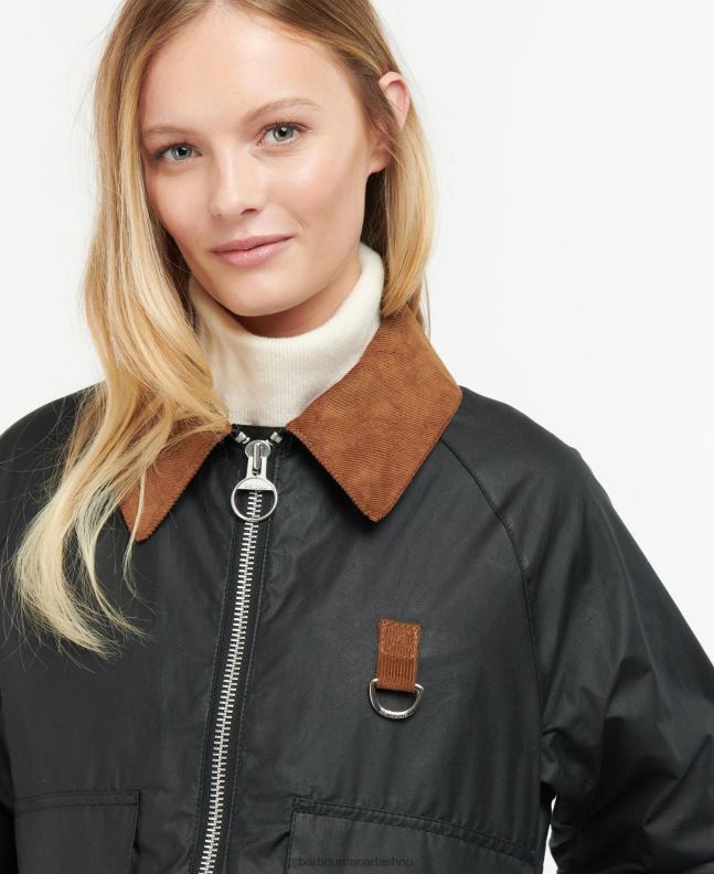 Barbour Clothing Women Archive Olive/Ancient Eddleston Waxed Jacket 2BB2F1383