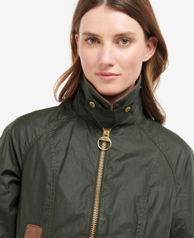 Barbour Clothing Women Archive Olive/Ancient Premium Beadnell Waxed Jacket 2BB2F1387