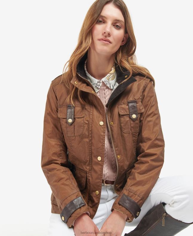 Barbour Clothing Women Archive Olive/Ancient Premium Defence Waxed Jacket 2BB2F1377