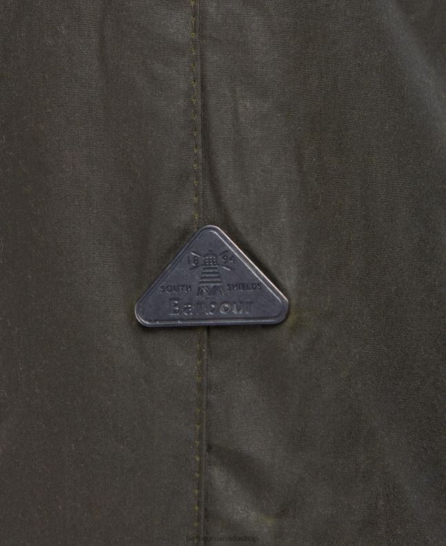 Barbour Clothing Women Archive Olive/Pink Punch Salt Waxed Jacket 2BB2F1379