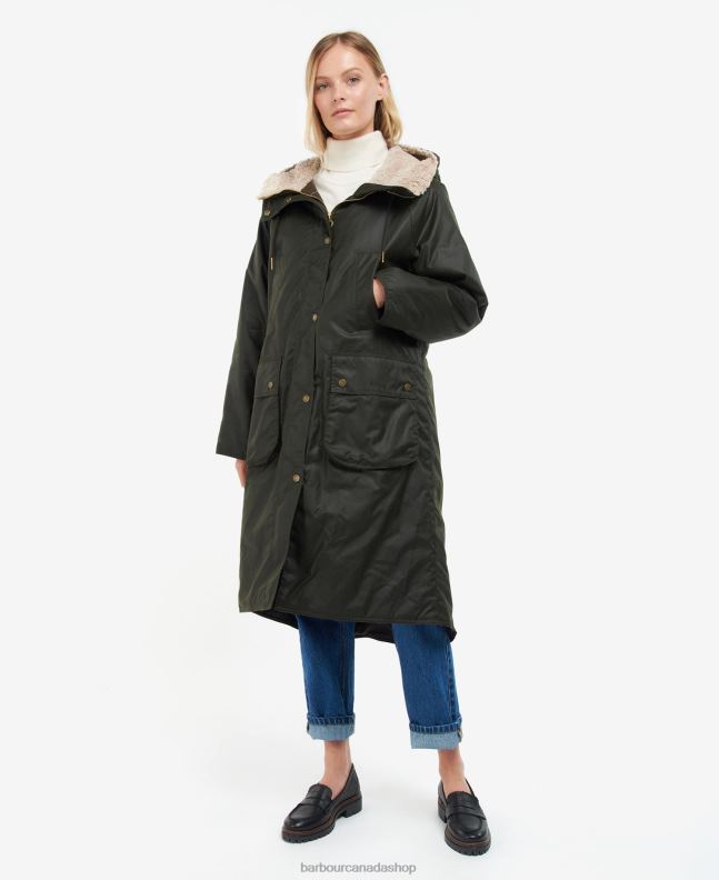 Barbour Clothing Women Black/Ancient Tartan Gunnister Wax Jacket 2BB2F1375