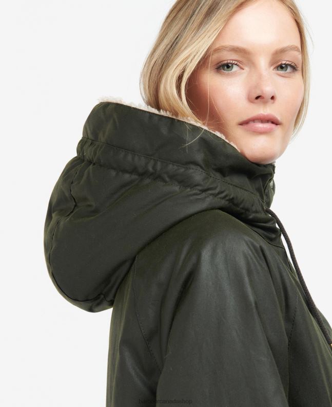 Barbour Clothing Women Black/Ancient Tartan Gunnister Wax Jacket 2BB2F1375