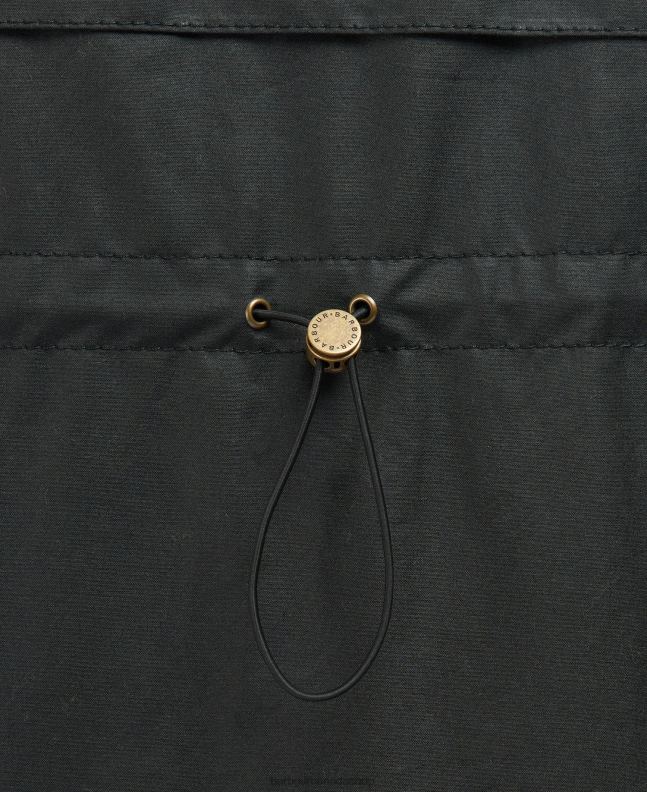 Barbour Clothing Women Black/Ancient Tartan Gunnister Wax Jacket 2BB2F1395