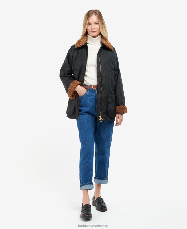 Barbour Clothing Women Fern/Classic Tartan Carloway Wax Jacket 2BB2F1385