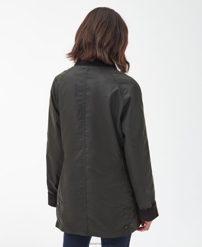 Barbour Clothing Women Olive Limited Edition Union Jack Beadnell Wax Jacket 2BB2F1366