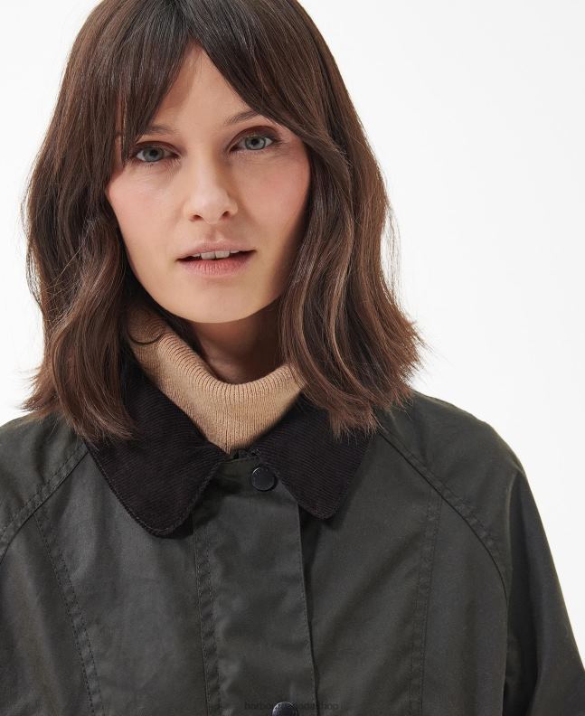 Barbour Clothing Women Olive Limited Edition Union Jack Beadnell Wax Jacket 2BB2F1366