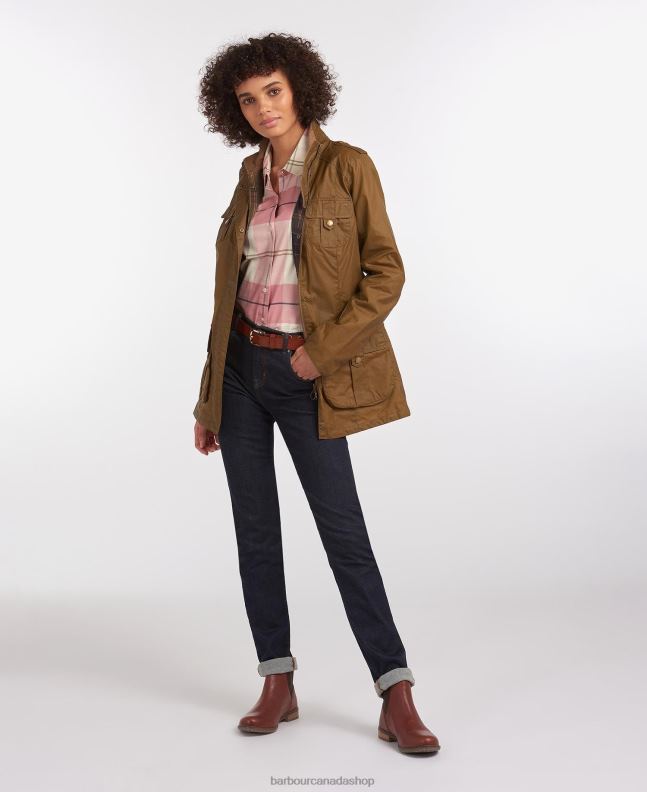 Barbour Clothing Women Royal Navy/Classic Lightweight Defence Waxed Cotton Jacket 2BB2F1388