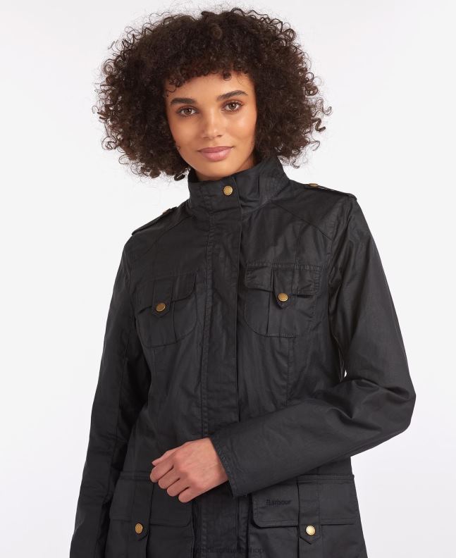 Barbour Clothing Women Royal Navy/Classic Lightweight Defence Waxed Cotton Jacket 2BB2F1389