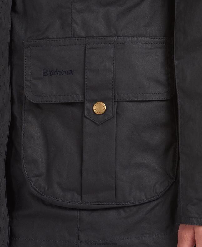 Barbour Clothing Women Royal Navy/Classic Lightweight Defence Waxed Cotton Jacket 2BB2F1389