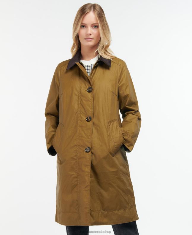 Barbour Clothing Women Sand/Ancient Poplar Brora Wax Jacket 2BB2F1391