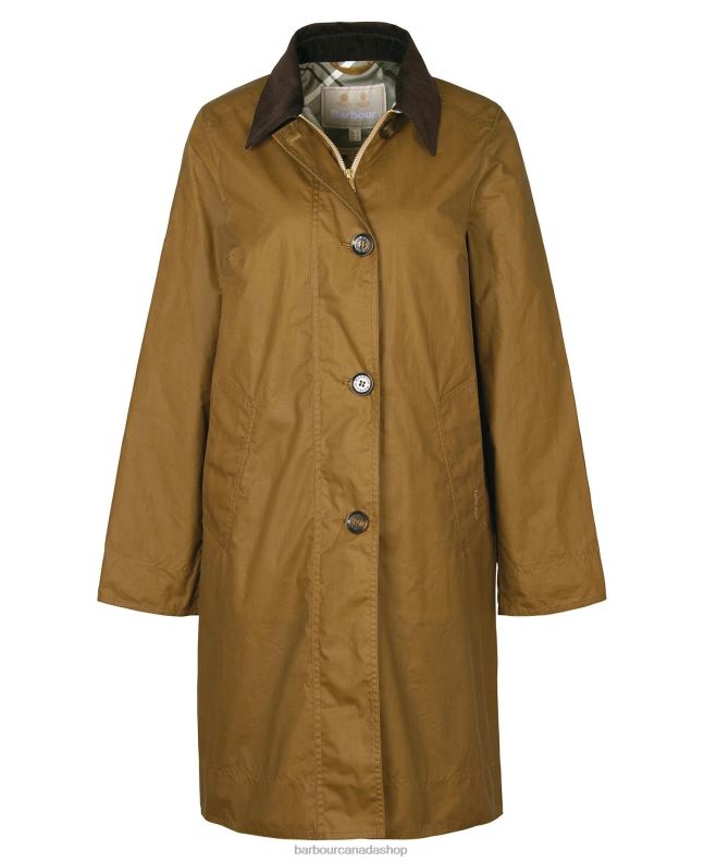 Barbour Clothing Women Sand/Ancient Poplar Brora Wax Jacket 2BB2F1391