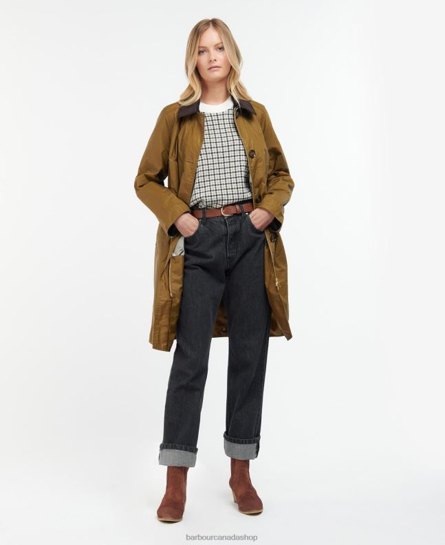 Barbour Clothing Women Sand/Ancient Poplar Brora Wax Jacket 2BB2F1391