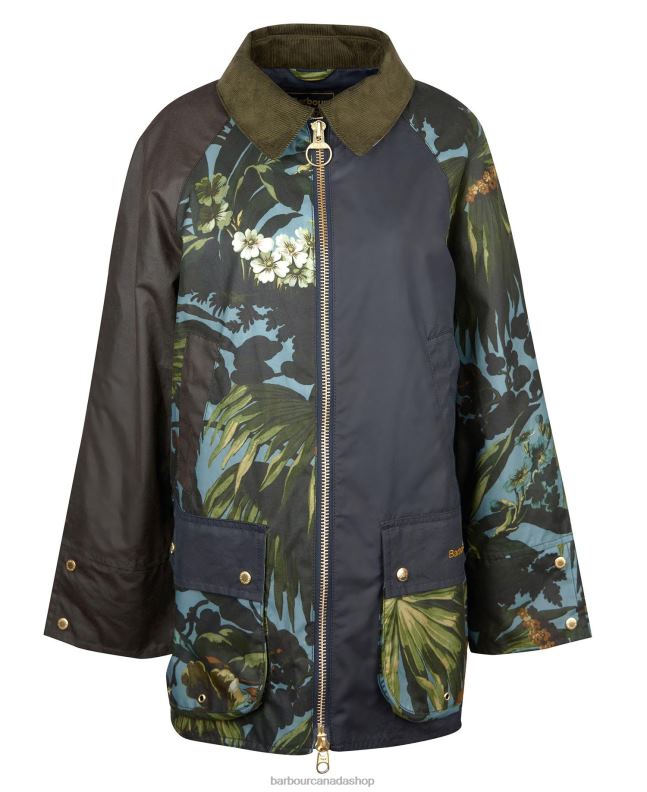 Barbour x House of Hackney Clothing Women Limerence/Sky/Navy Handley Wax Jacket 2BB2F1384