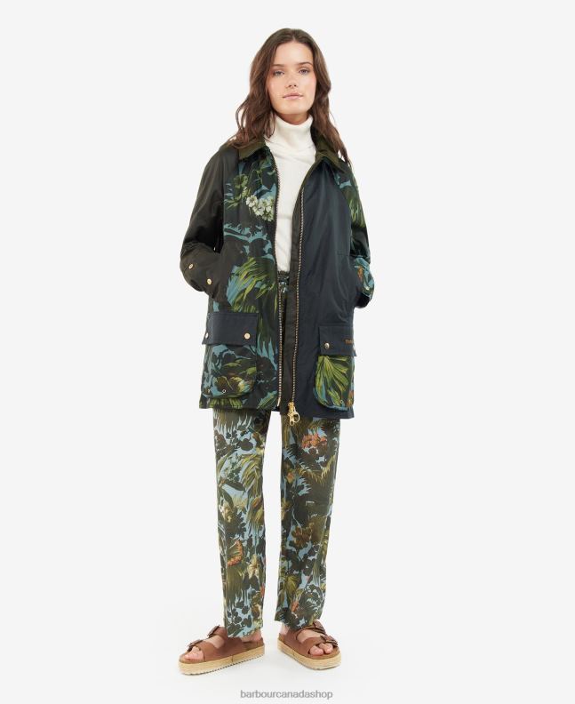 Barbour x House of Hackney Clothing Women Limerence/Sky/Navy Handley Wax Jacket 2BB2F1384