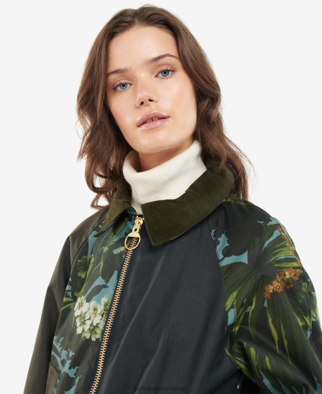 Barbour x House of Hackney Clothing Women Limerence/Sky/Navy Handley Wax Jacket 2BB2F1384