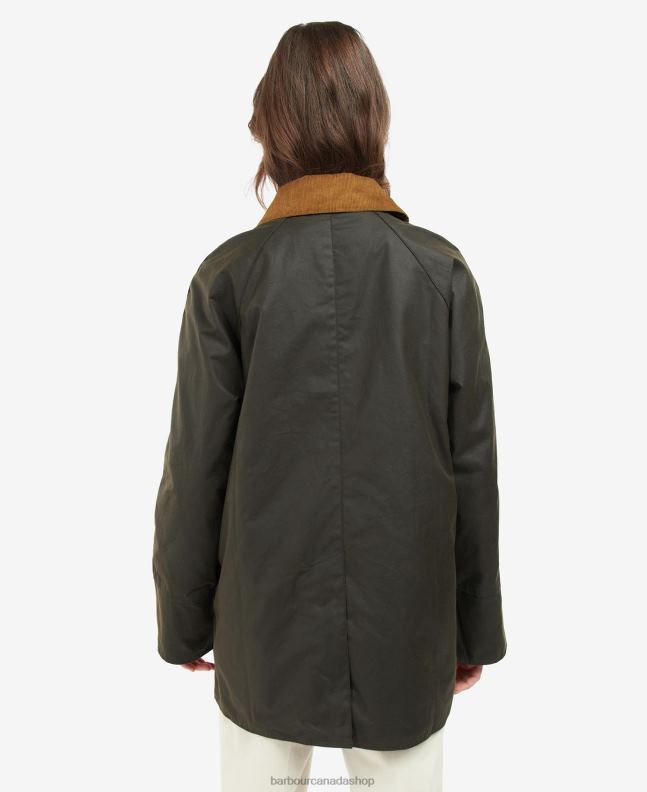 Barbour x House of Hackney Clothing Women Olive/Equus/Cocoa Handley Wax Jacket 2BB2F1386
