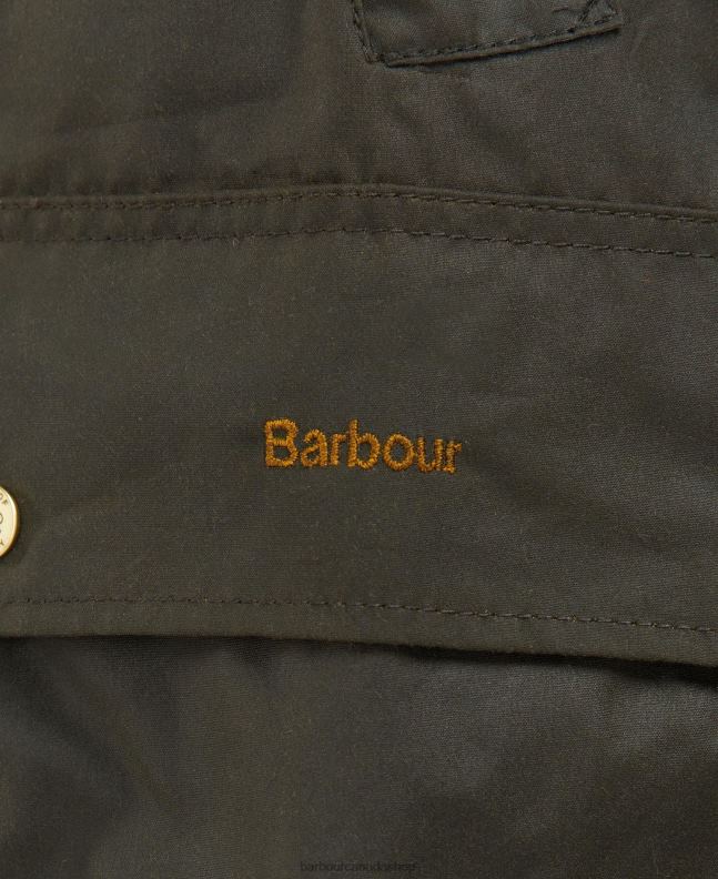 Barbour x House of Hackney Clothing Women Olive/Equus/Cocoa Handley Wax Jacket 2BB2F1386