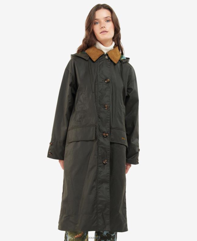 Barbour x House of Hackney Clothing Women Sand/Limerence/Sky Petiver Wax Jacket 2BB2F1374