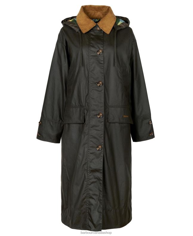 Barbour x House of Hackney Clothing Women Sand/Limerence/Sky Petiver Wax Jacket 2BB2F1374