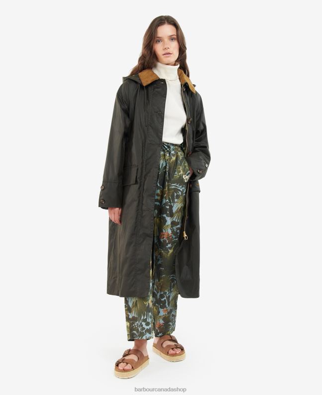 Barbour x House of Hackney Clothing Women Sand/Limerence/Sky Petiver Wax Jacket 2BB2F1374