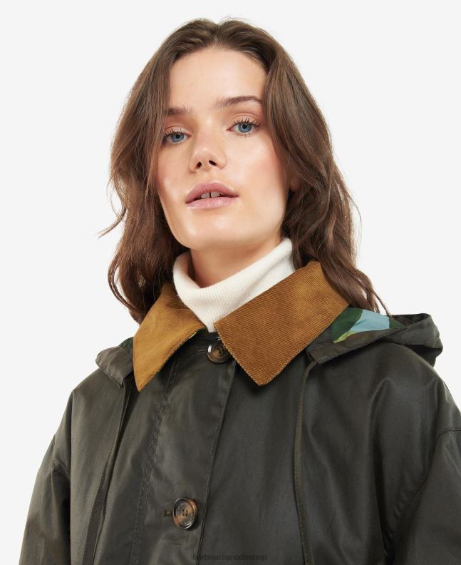 Barbour x House of Hackney Clothing Women Sand/Limerence/Sky Petiver Wax Jacket 2BB2F1374
