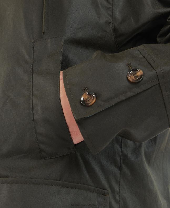 Barbour x House of Hackney Clothing Women Sand/Limerence/Sky Petiver Wax Jacket 2BB2F1374