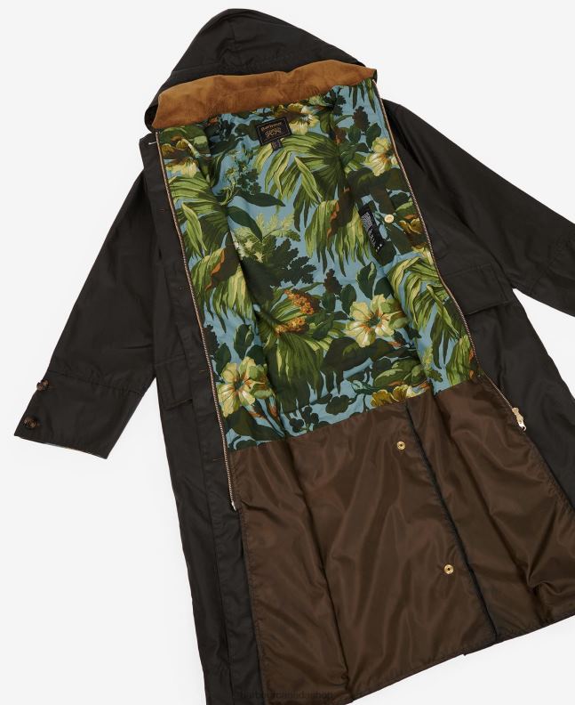 Barbour x House of Hackney Clothing Women Sand/Limerence/Sky Petiver Wax Jacket 2BB2F1374