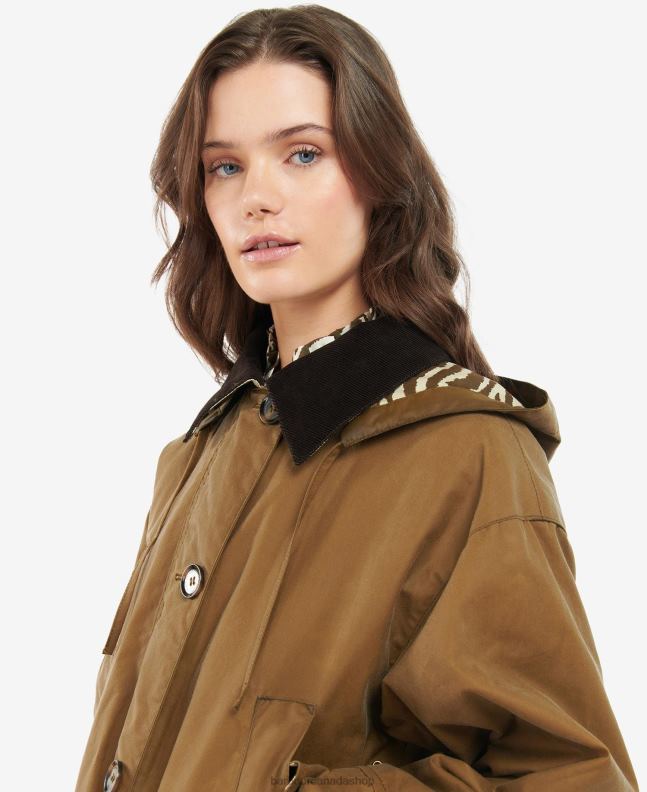 Barbour x House of Hackney Clothing Women Sand/Limerence/Sky Petiver Wax Jacket 2BB2F1382