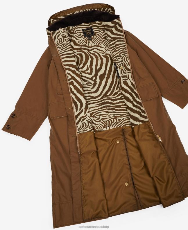 Barbour x House of Hackney Clothing Women Sand/Limerence/Sky Petiver Wax Jacket 2BB2F1382