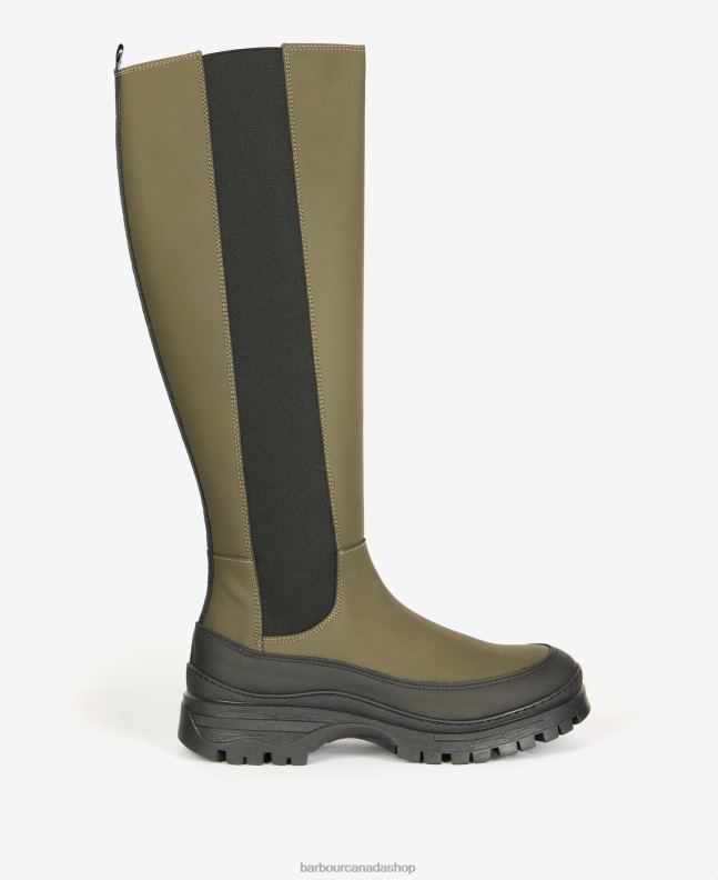 Barbour Footwear Women Dusky Khaki Podium Boots 2BB2F2063