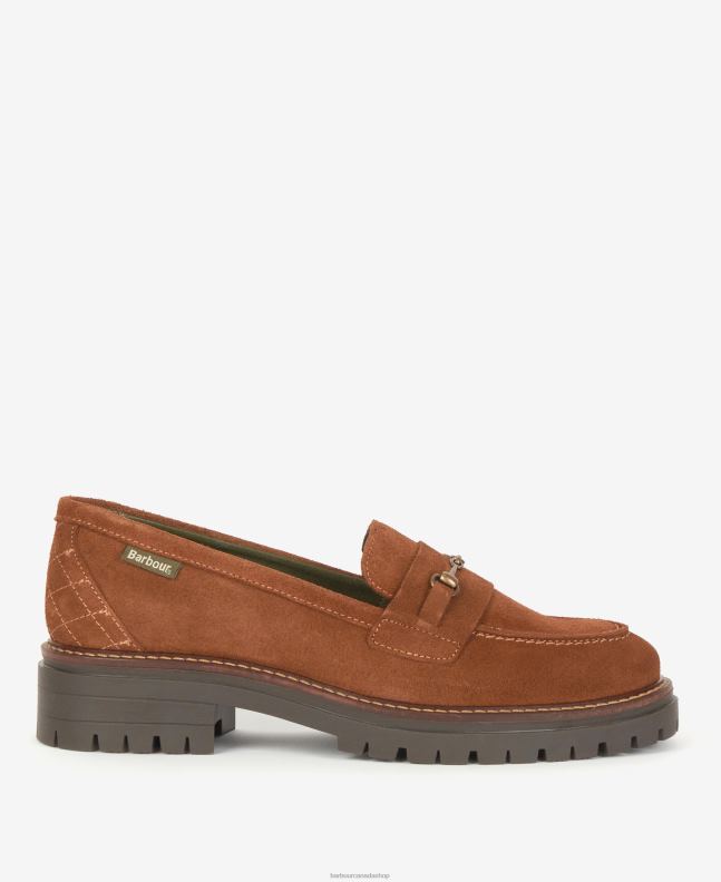 Barbour Footwear Women Cognac Brooke Horsebit Loafers 2BB2F2140