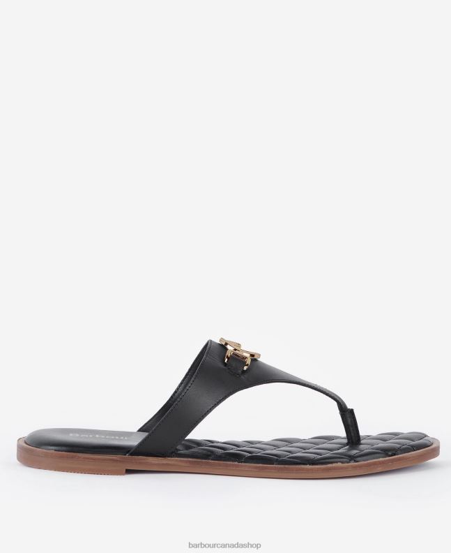 Barbour Footwear Women Classic Black Baymouth Sandals 2BB2F2098