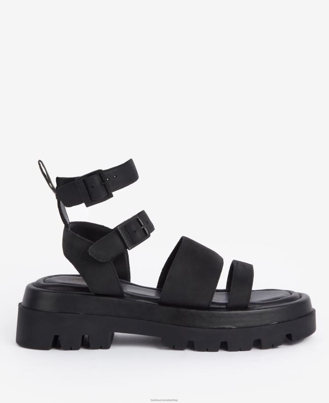 Barbour Footwear Women Classic Black Logan Sandals 2BB2F2122
