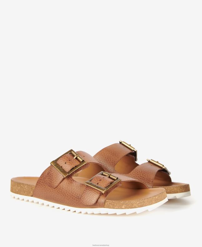 Barbour Footwear Women Classic White Allegra Two Strap Sandals 2BB2F2124