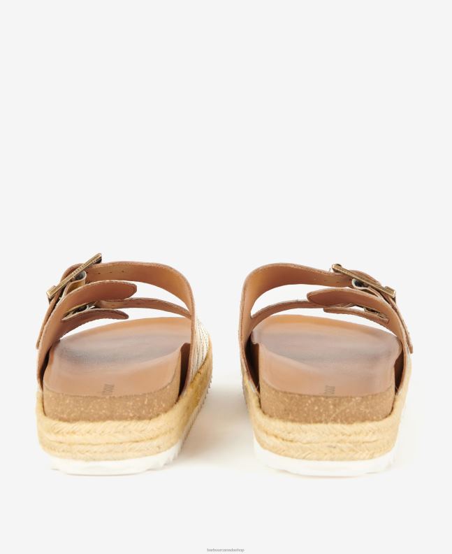 Barbour Footwear Women Classic White Pamela Diamond Quilted Sandals 2BB2F2096