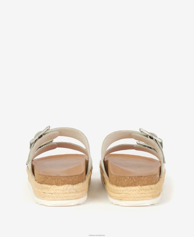 Barbour Footwear Women Classic White Pamela Diamond Quilted Sandals 2BB2F2120