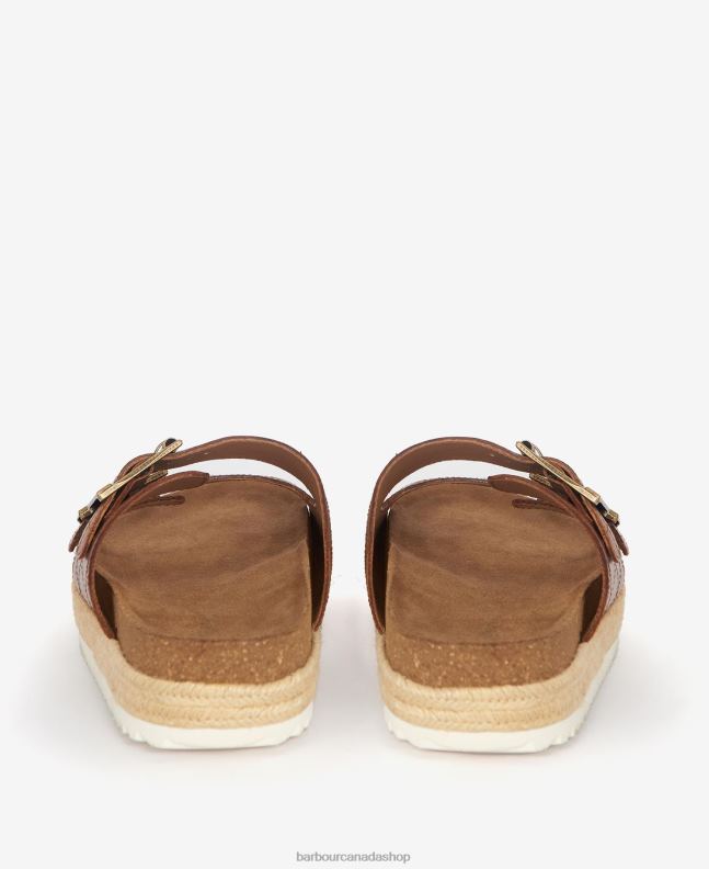 Barbour Footwear Women Classic White Pamela Diamond Quilted Sandals 2BB2F2121