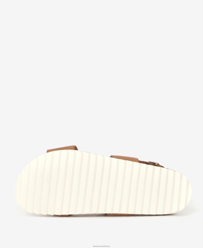 Barbour Footwear Women Cognac Rochelle Cross-Over Strap Sandals 2BB2F2123
