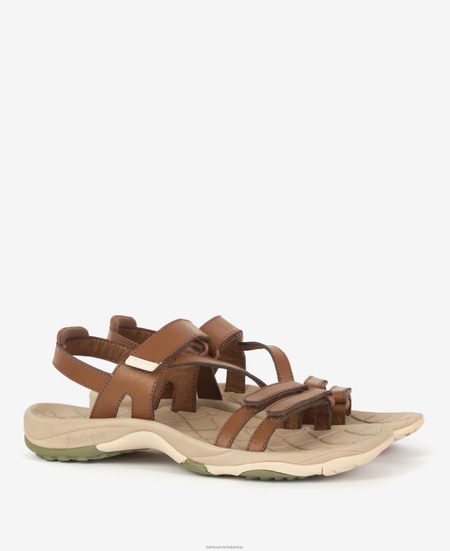 Barbour Footwear Women Tan Kenmore Strappy Sports Sandals 2BB2F2102