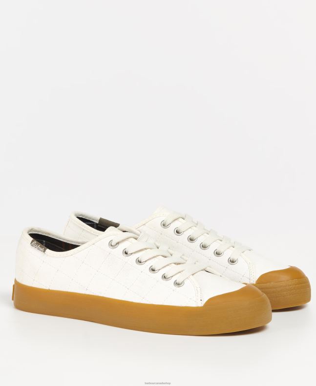 Barbour Footwear Women Ecru/Gum Portree Canvas Trainers 2BB2F2128